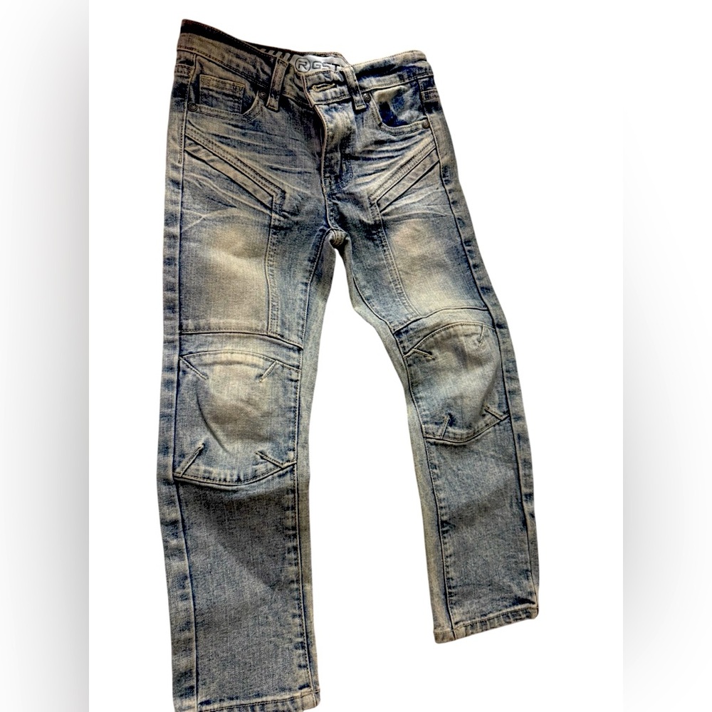 G-Star Blue Relaxed Jeans with Distressed Vintage Style